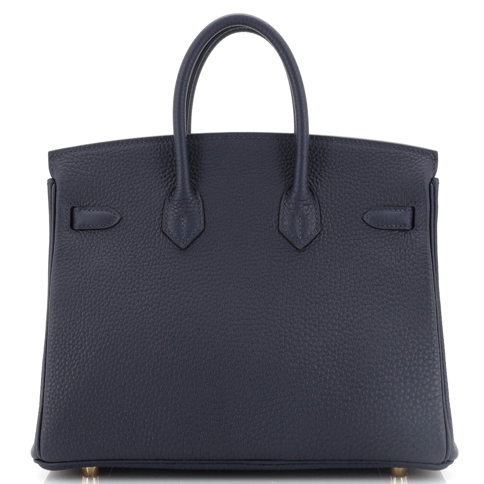 Hermes Birkin Handbag Caban Togo with Gold Hardware 25 In Good Condition In NY, NY