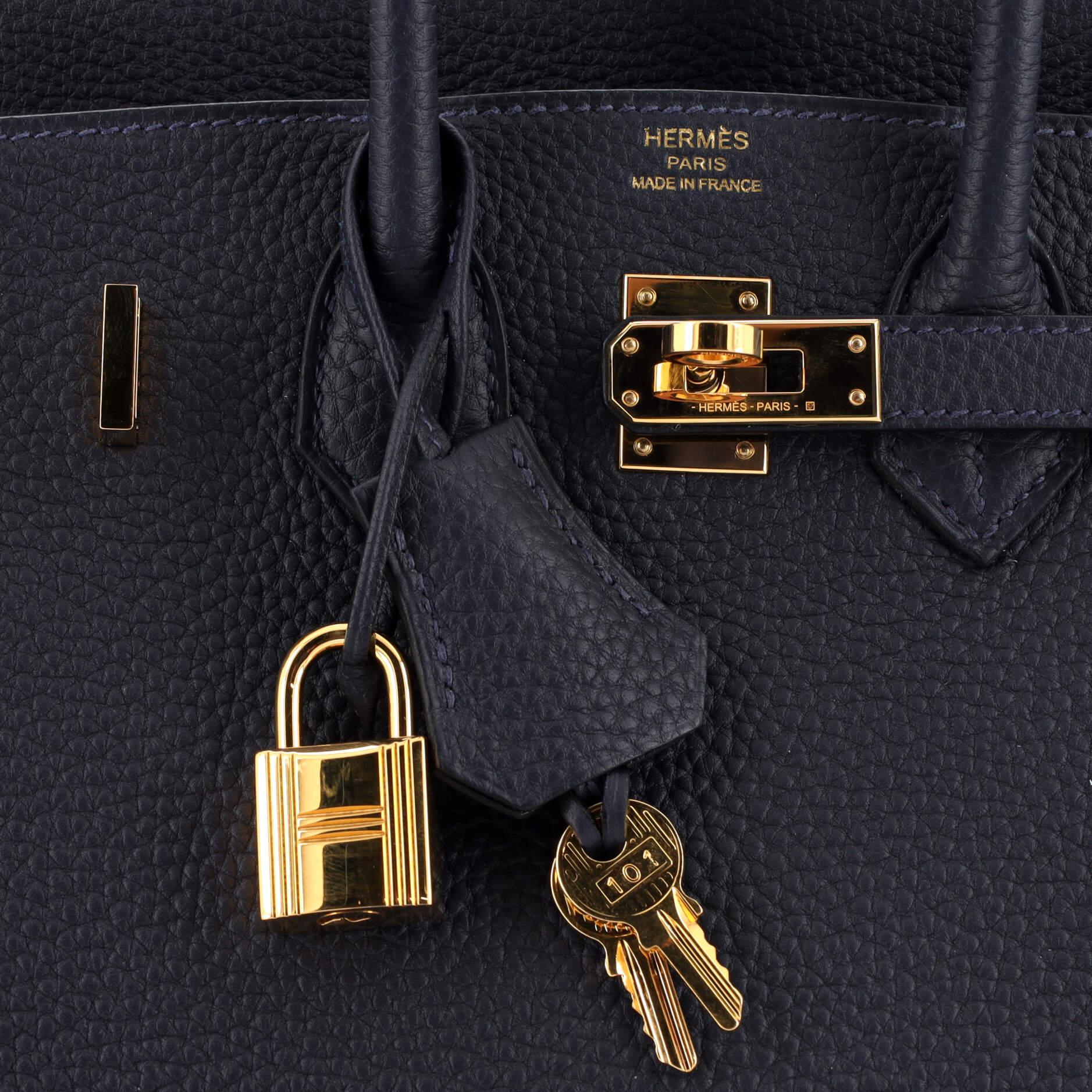 Hermes Birkin Handbag Caban Togo with Gold Hardware 25 2