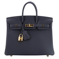 Hermes Birkin Handbag Caban Togo with Gold Hardware 25