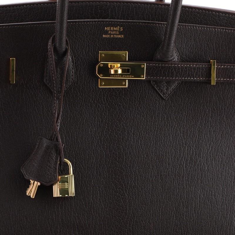 Women's Hermes Birkin Handbag Cacoan Chevre de Coromandel with Gold Hardware 35