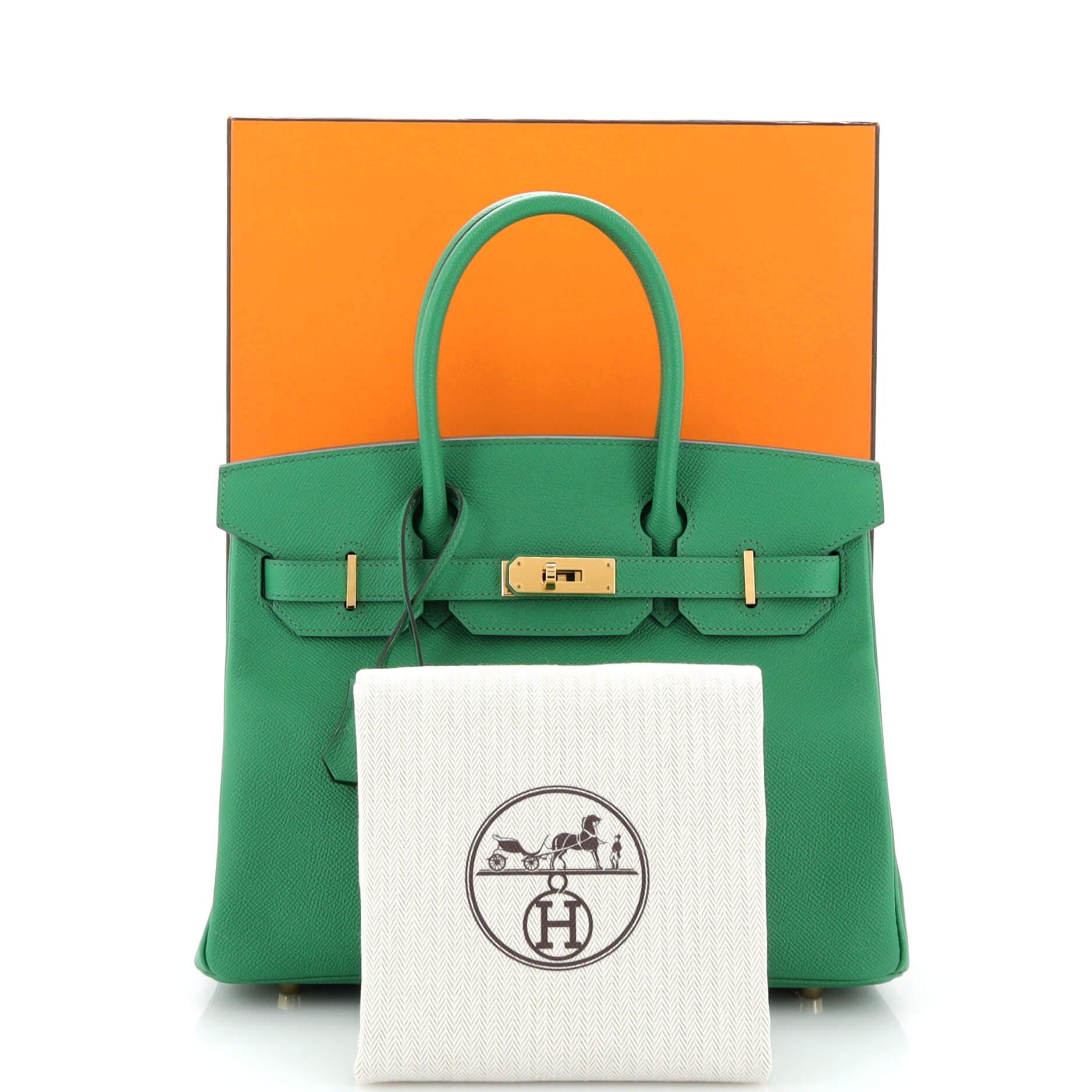 Hermes Birkin30 Epsom Vert Cactus Gold Hardware