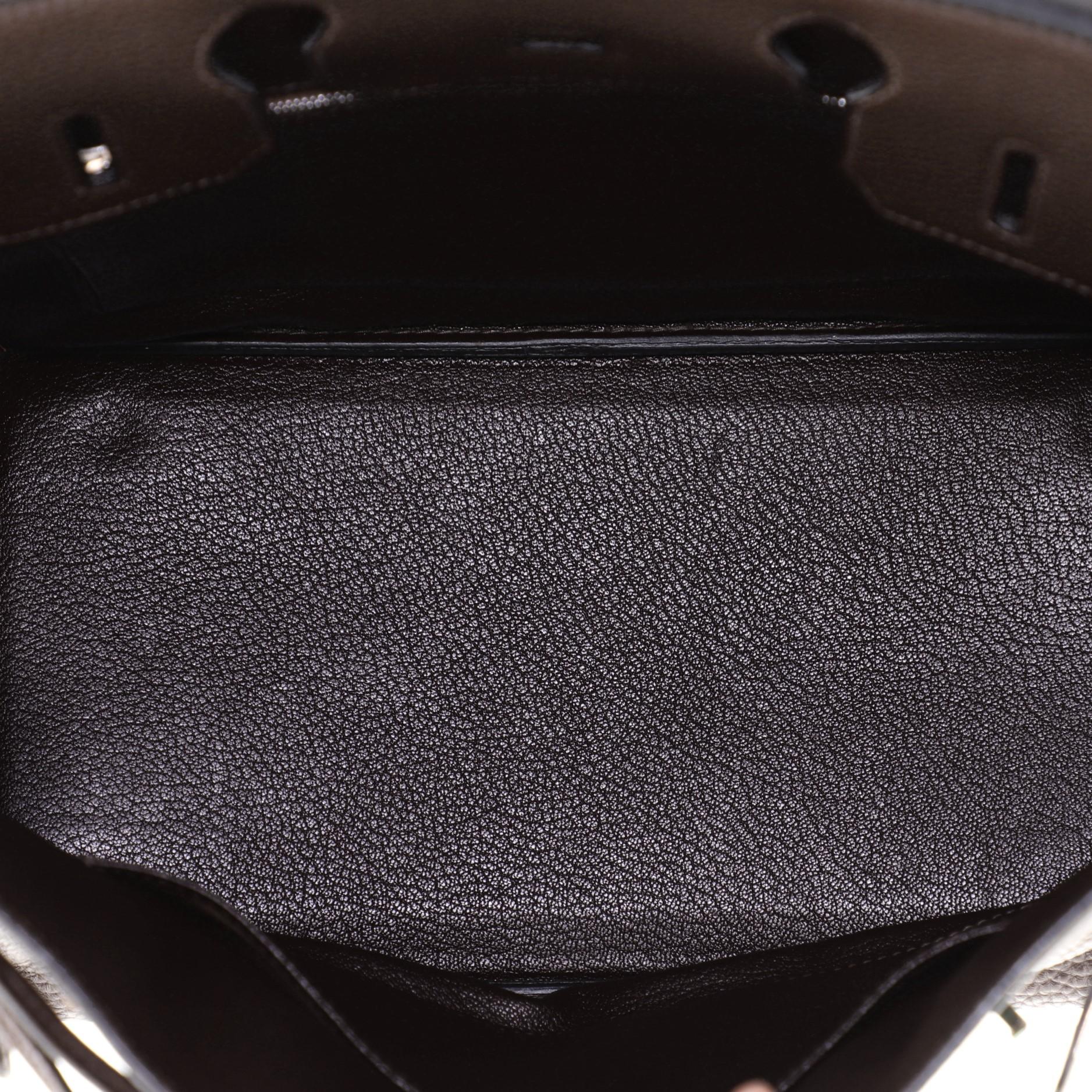 Women's or Men's Hermes Birkin Handbag Cafe Clemence with Palladium Hardware 30