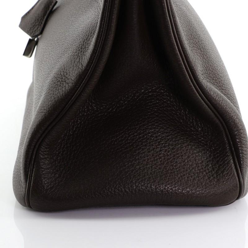 Hermes  Birkin Handbag Café Clemence with Palladium Hardware 35 5