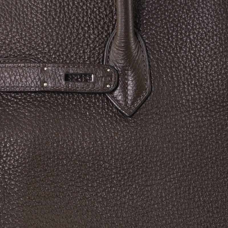 Hermes  Birkin Handbag Café Clemence with Palladium Hardware 35 7