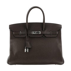  Hermes  Birkin Handbag Café Clemence with Palladium Hardware 35