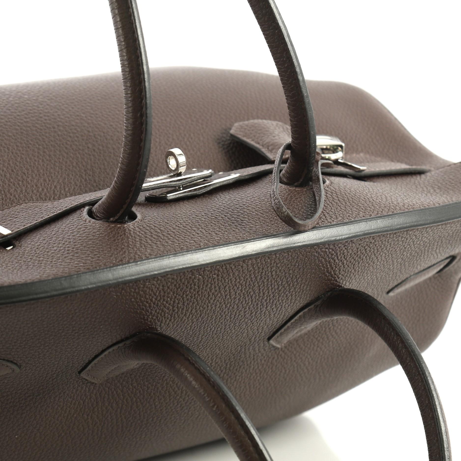 Women's Hermes Birkin Handbag Cafe Togo with Palladium Hardware 35