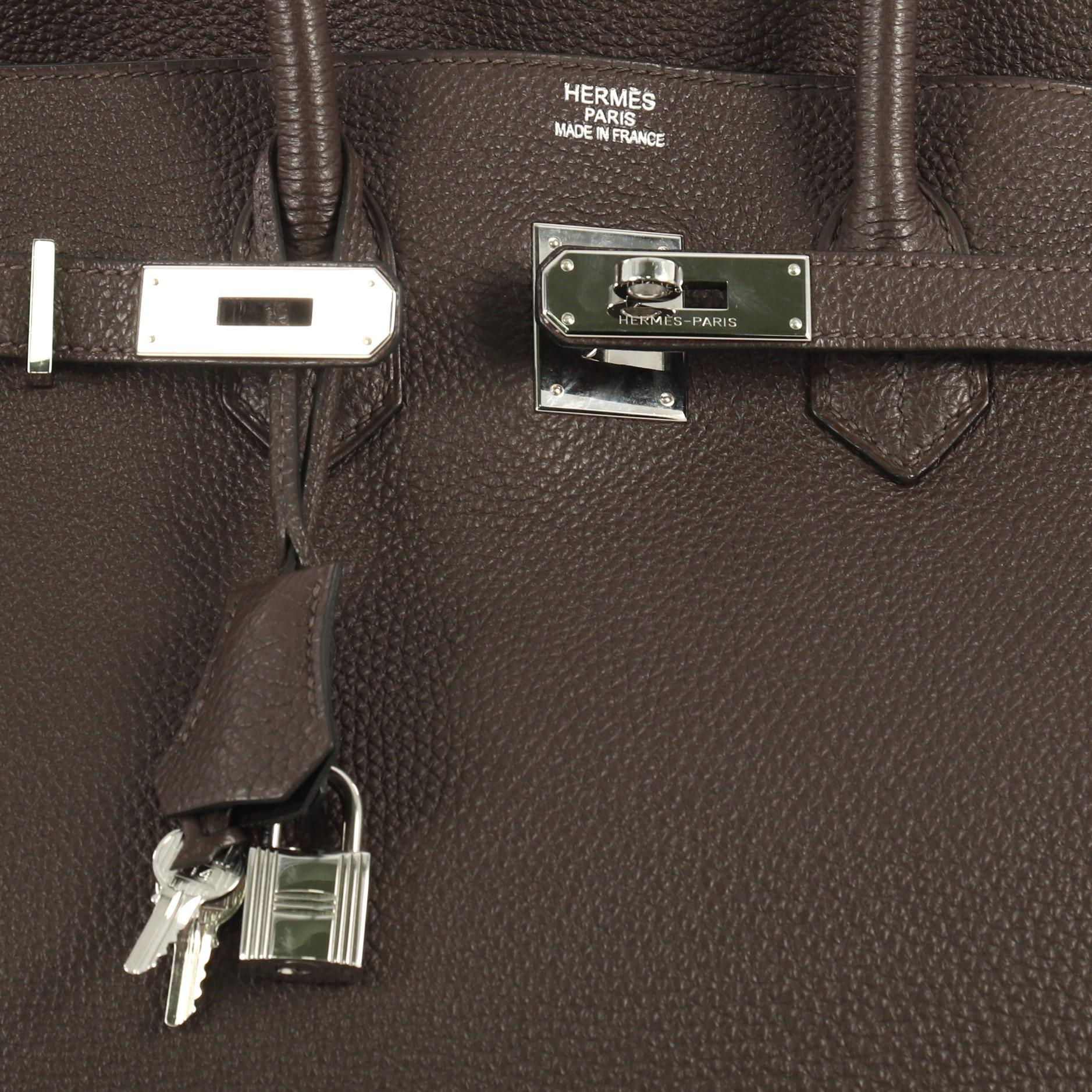 Hermes Birkin Handbag Cafe Togo with Palladium Hardware 35 1