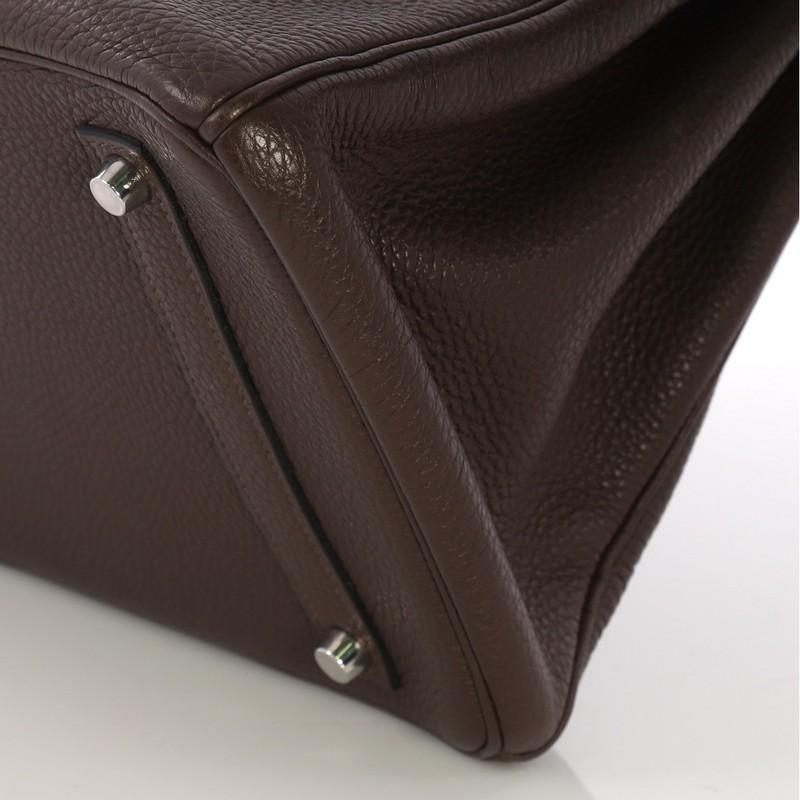 Hermes Birkin Handbag Cafe Togo with Palladium Hardware 35 3