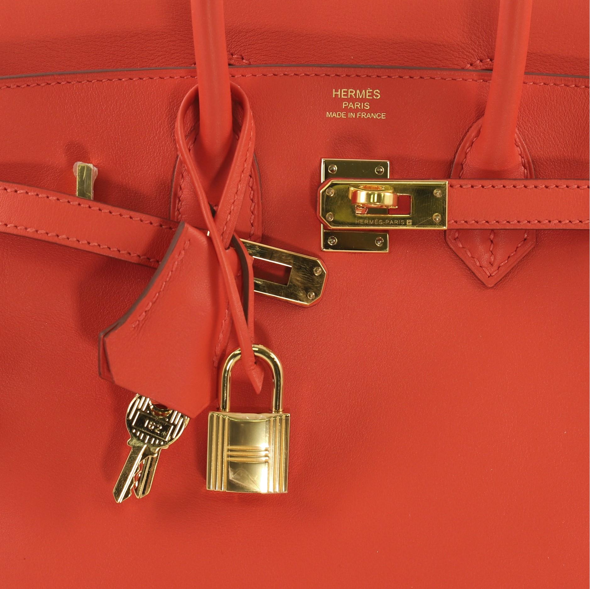 Hermes Birkin Handbag Capucine Swift with Gold Hardware 25 2