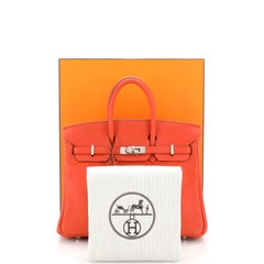 Hermes Birkin Handbag Capucine Swift with Palladium Hardware 25