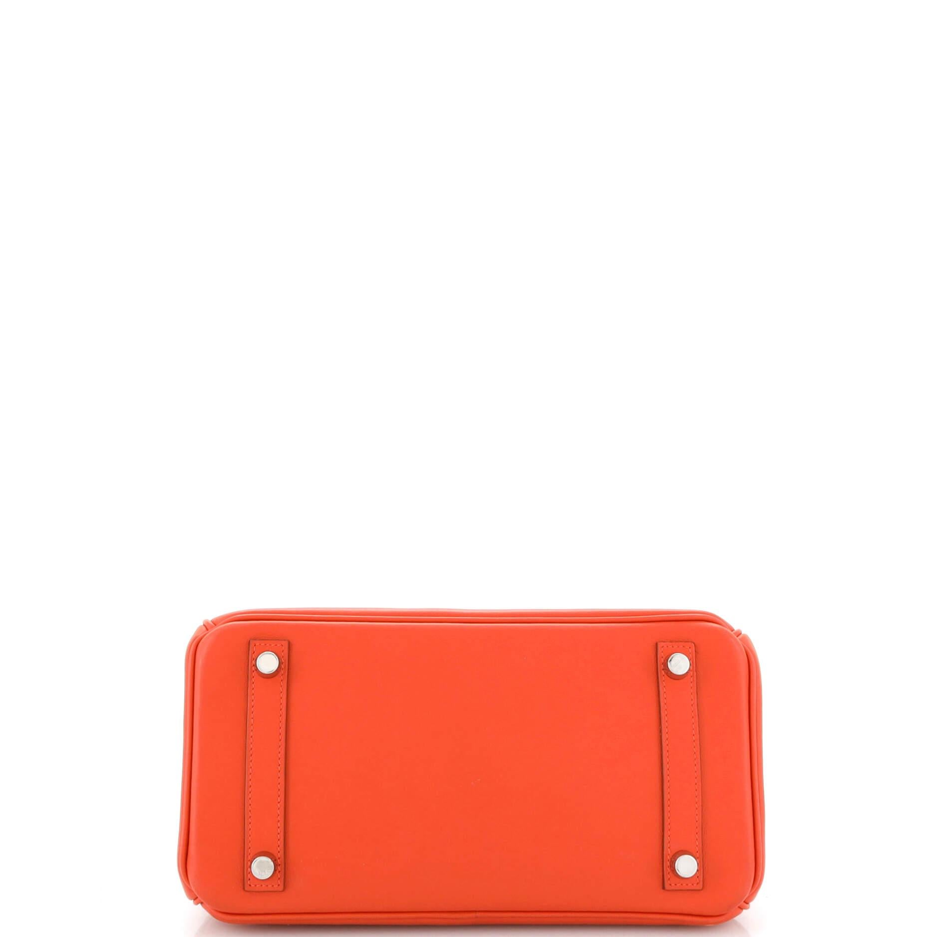 Hermes Birkin Handbag Capucine Swift with Palladium Hardware 25 For Sale 1