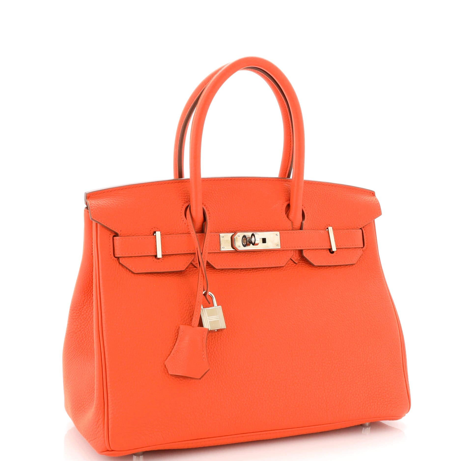 Hermes Birkin Bolso Capucine Togo con Herrajes Paladio 30 en 1stDibs