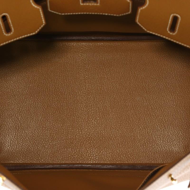 Brown Hermes Birkin Handbag Caramel Chevre de Coromandel with Gold Hardware 35