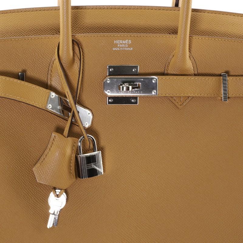 Hermes Birkin Handbag Caramel Epsom with Palladium Hardware 30 2