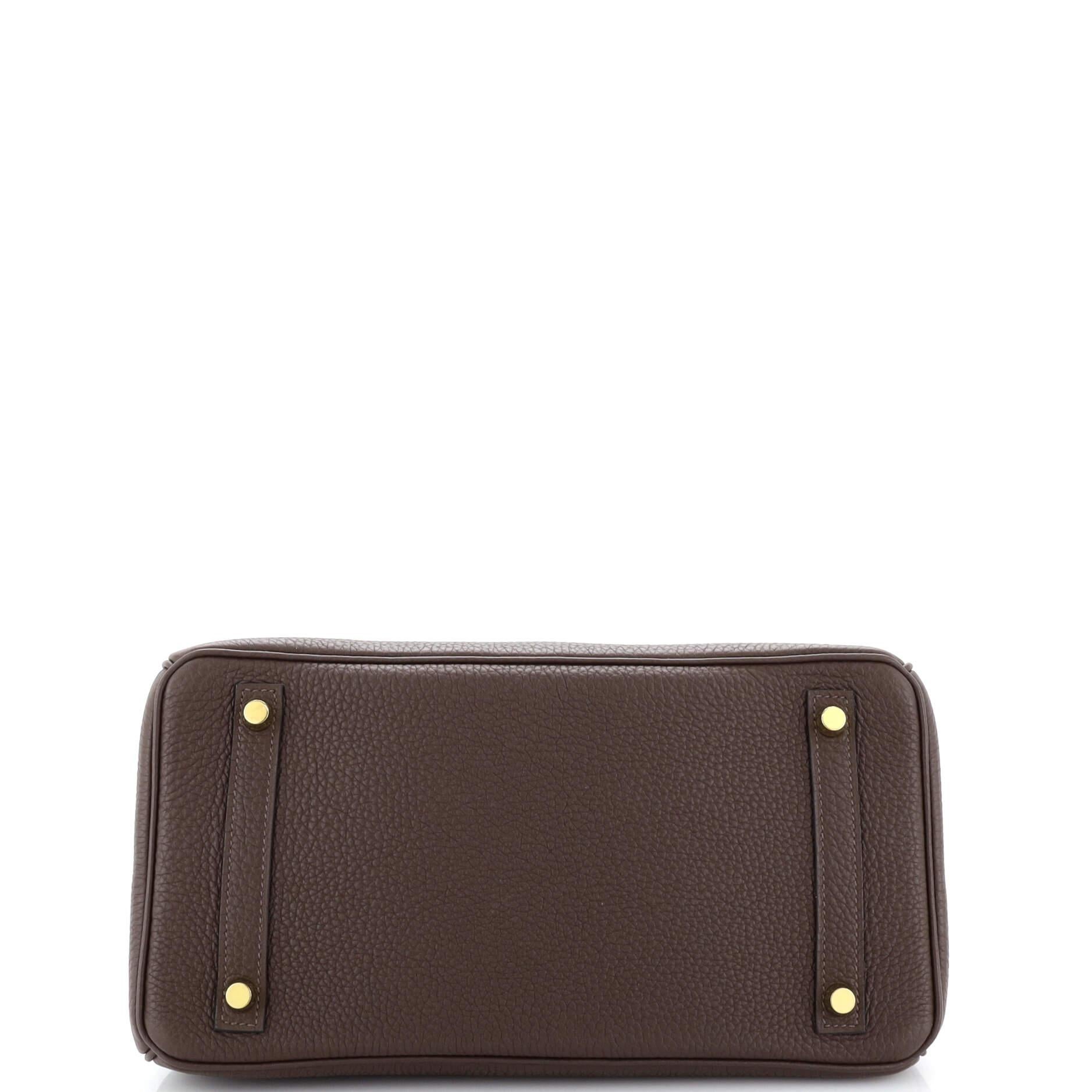 Hermes Birkin Handbag Chocolat Clemence with Gold Hardware 30 1
