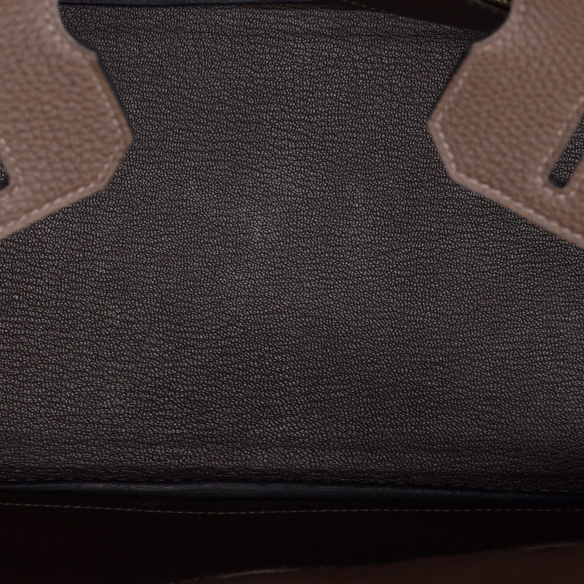 Hermes Birkin Handbag Chocolat Clemence with Gold Hardware 30 2
