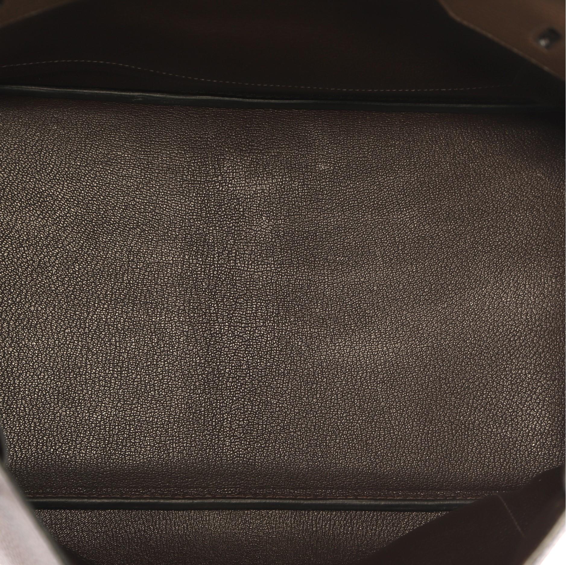 Hermes Birkin Handbag Chocolat Clemence with Palladium Hardware 40 5
