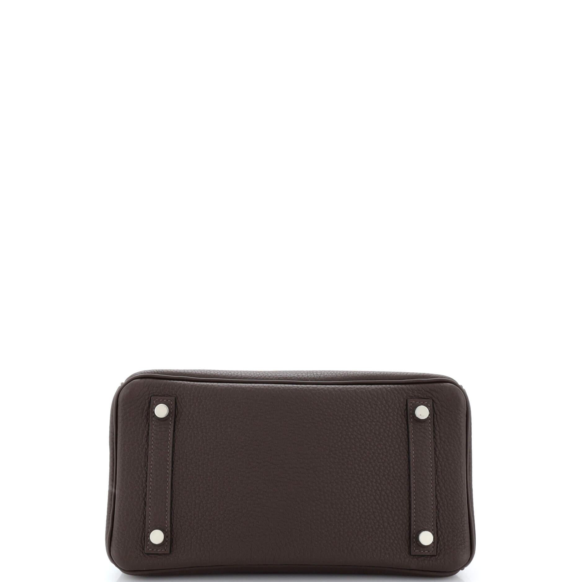 Hermes Birkin Handbag Chocolat Togo with Palladium Hardware 25 1