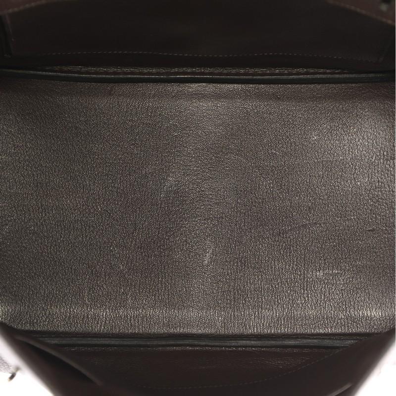 Hermes Birkin Handbag Chocolate Brown Togo with Palladium Hardware 35 5