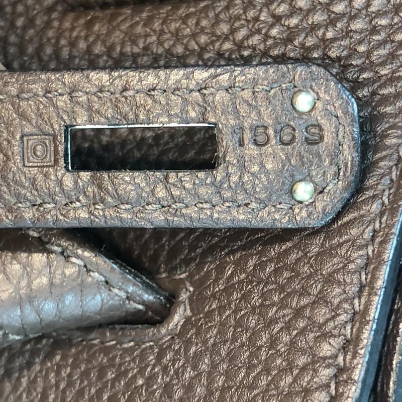 Hermes Birkin Handbag Chocolate Brown Togo with Palladium Hardware 35 6