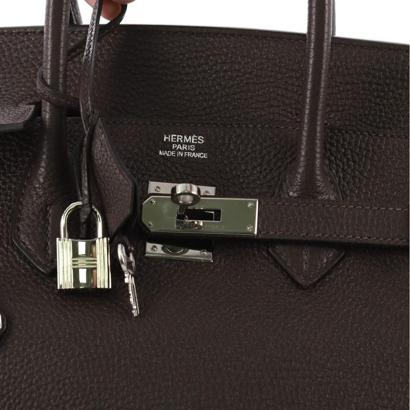 Hermes Birkin Handbag Chocolate Brown Togo with Palladium Hardware 35 1