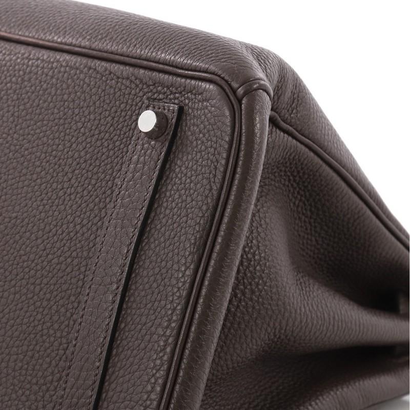 Hermes Birkin Handbag Chocolate Brown Togo with Palladium Hardware 35 2