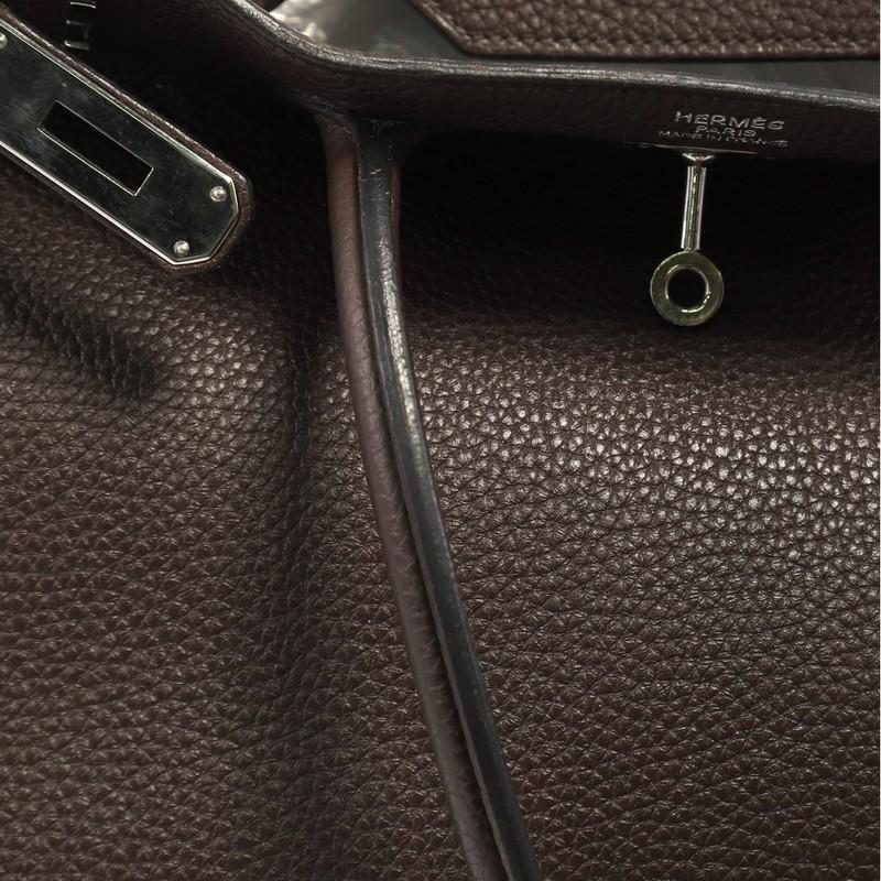 Hermes Birkin Handbag Chocolate Brown Togo with Palladium Hardware 35 3
