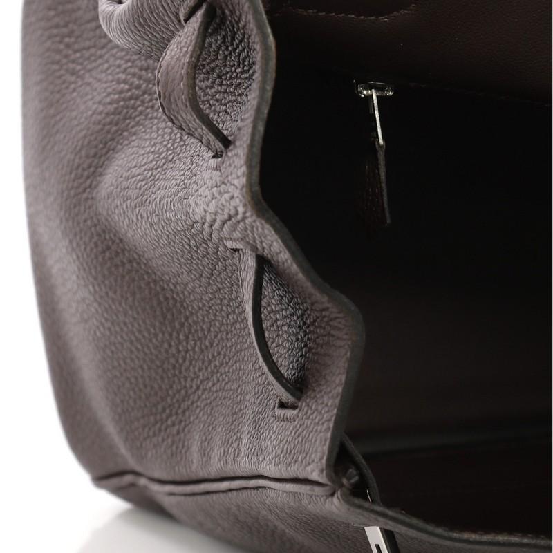 Hermes Birkin Handbag Chocolate Brown Togo with Palladium Hardware 35 4