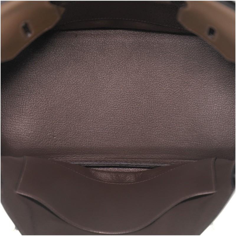 Hermes Birkin Handbag Chocolate Clemence with Palladium Hardware 30 1
