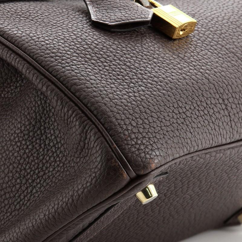 Hermes Birkin Handbag Chocolate Fjord with Gold Hardware 30 3