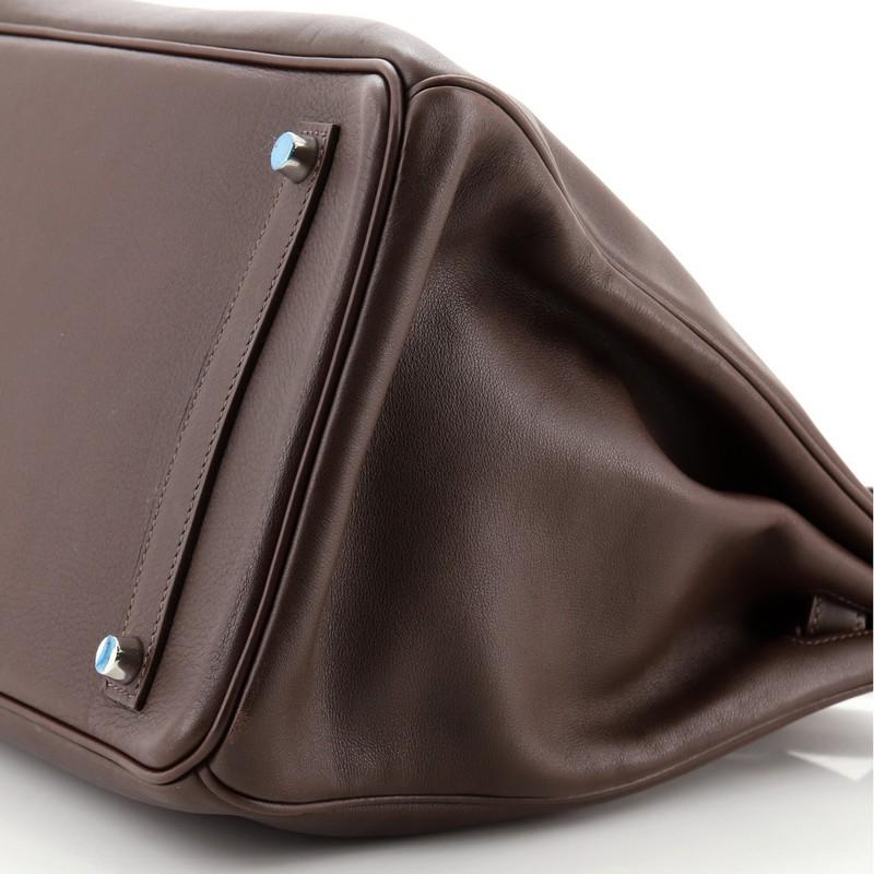Hermes Birkin Handbag Chocolate Swift with Palladium Hardware 35 3