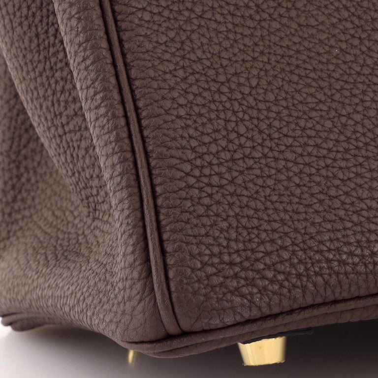 Hermes Birkin Handbag Chocolate Togo with Gold Hardware 25 For