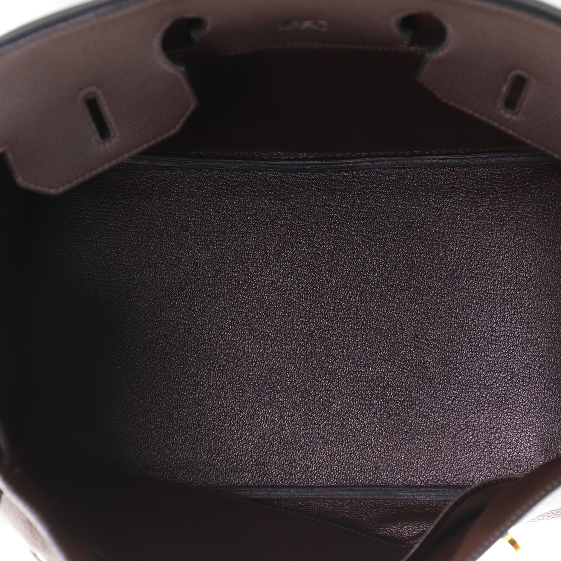 Women's or Men's Hermes Birkin Handbag Chocolate Togo with Gold Hardware 35