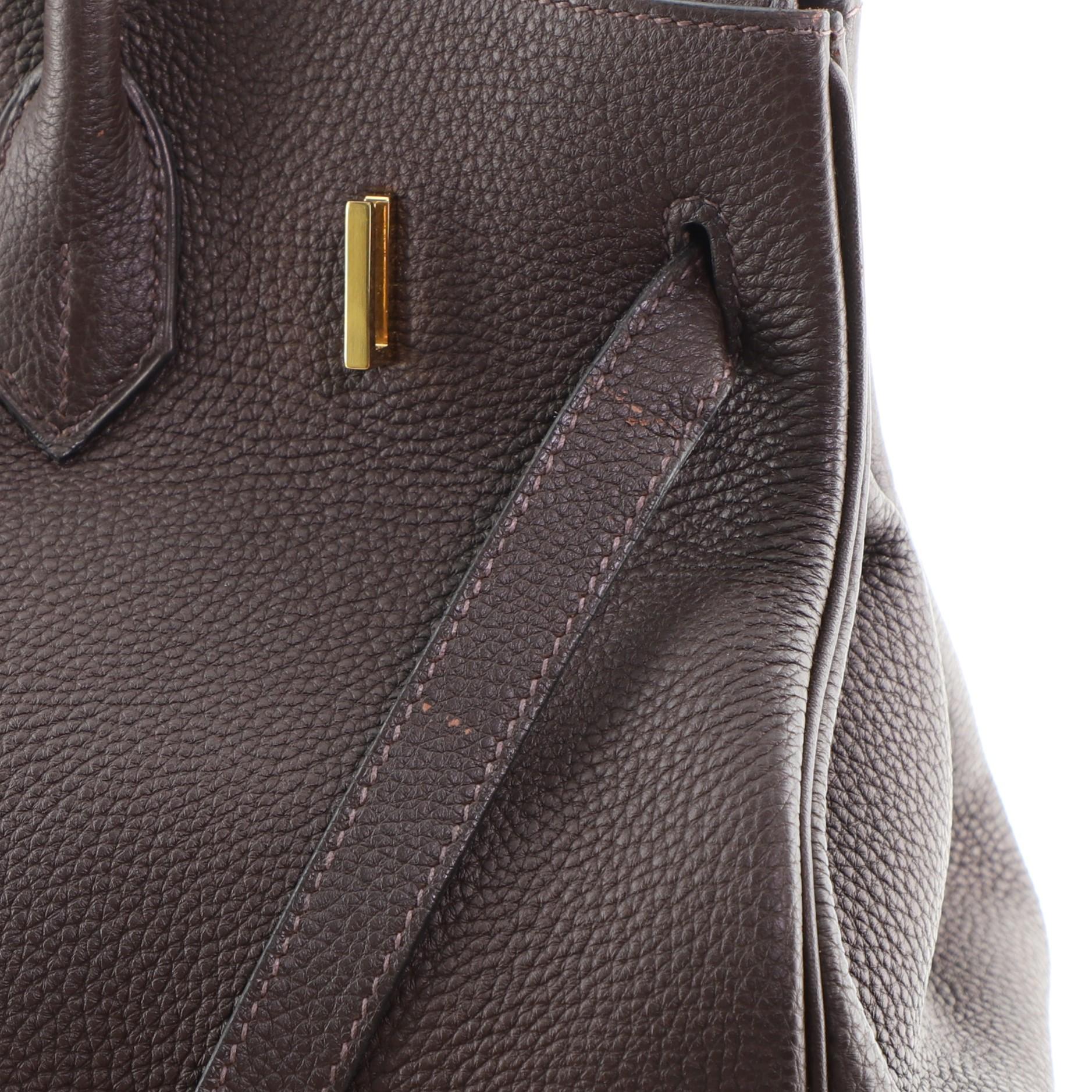 Hermes Birkin Handbag Chocolate Togo with Gold Hardware 35 3