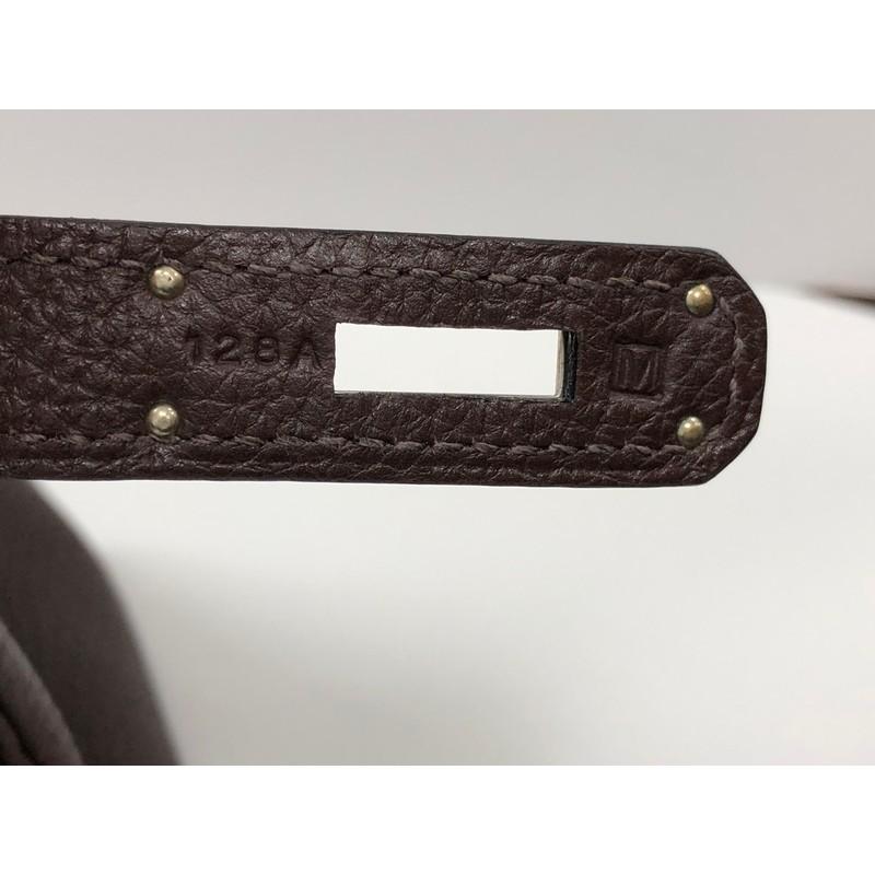 Hermes Birkin Handbag Chocolate Togo With Palladium Hardware 30 6