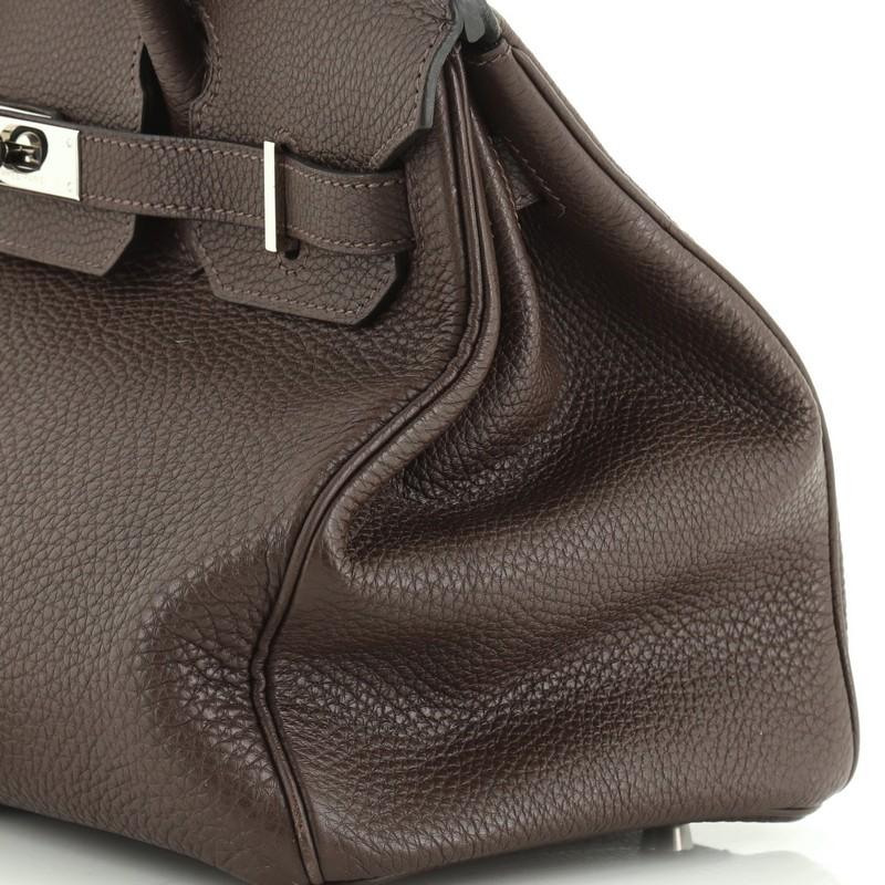 Hermes Birkin Handbag Chocolate Togo With Palladium Hardware 30 3