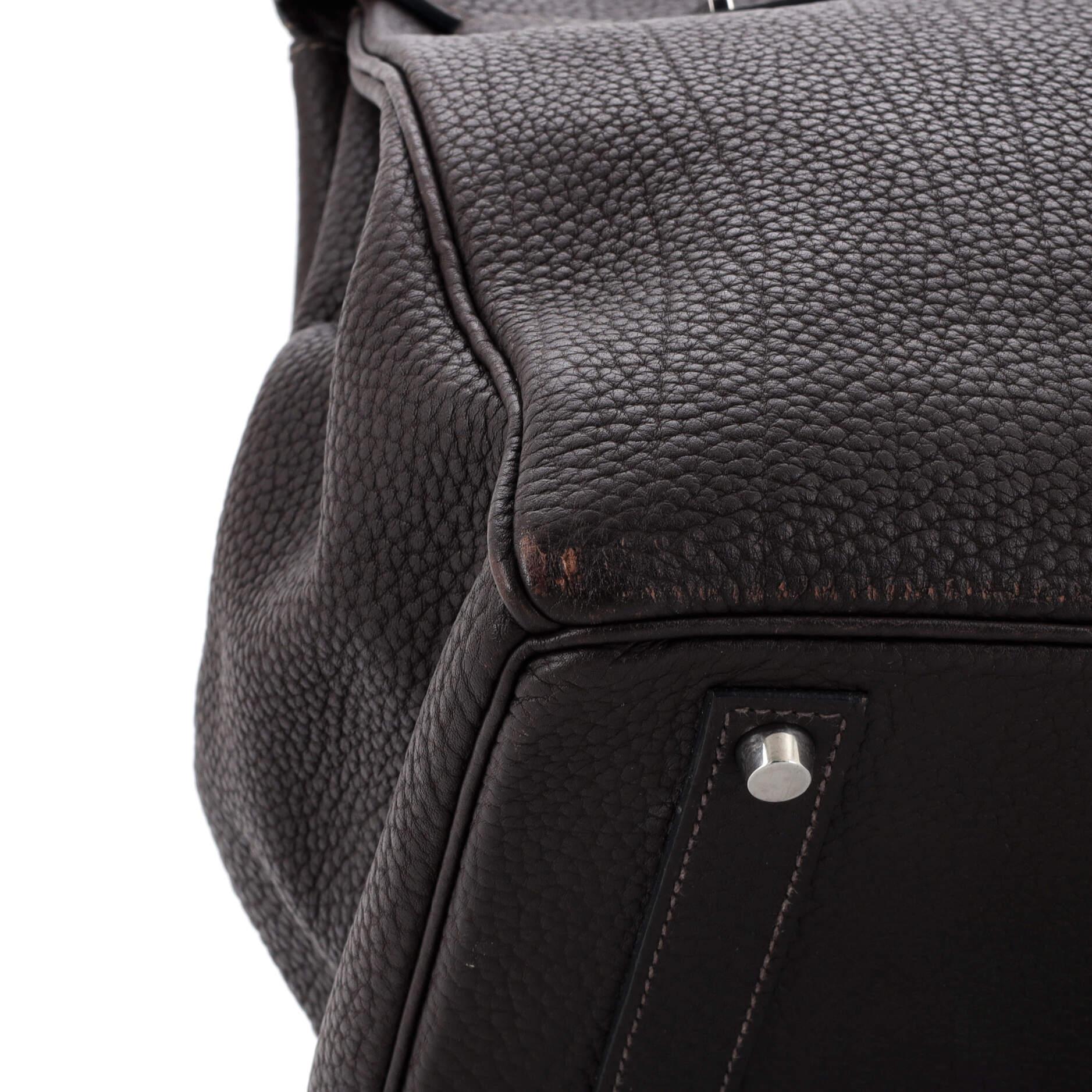 Hermes Birkin Handbag Chocolate Togo with Palladium Hardware 40 4