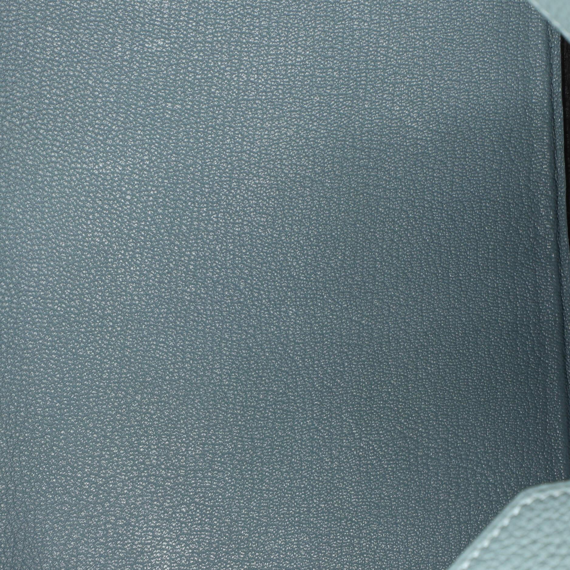 Hermes Birkin Handbag Ciel Clemence with Palladium Hardware 30 2