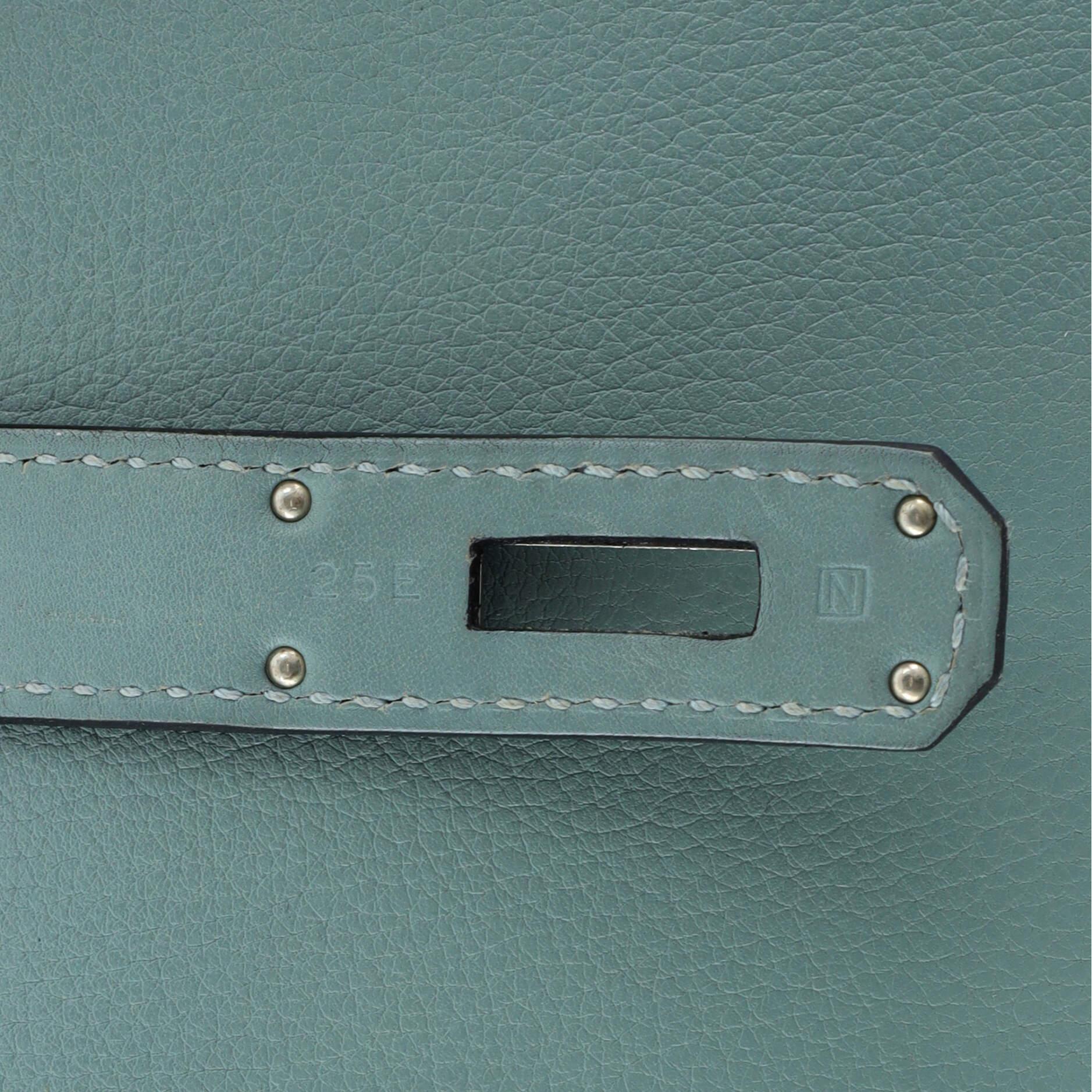 Hermes Birkin Handbag Ciel Swift with Palladium Hardware 35 7