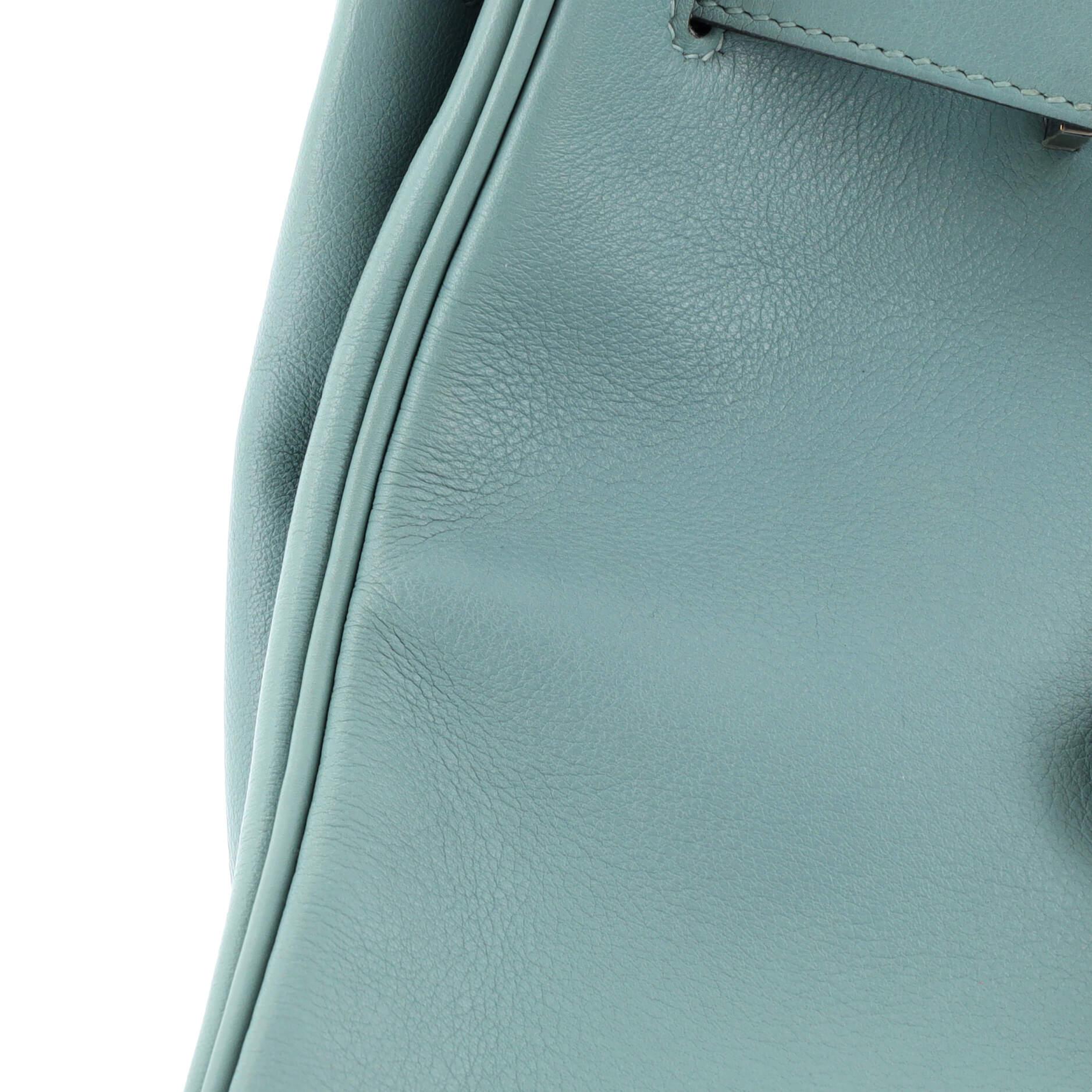 Hermes Birkin Handbag Ciel Swift with Palladium Hardware 35 4