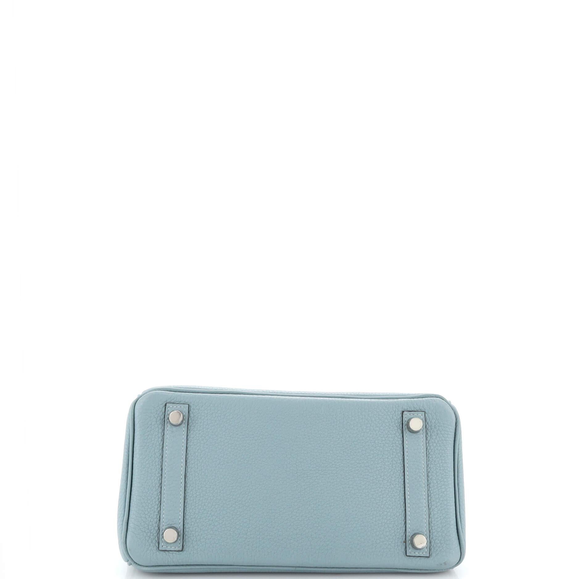 Hermes Birkin Handbag Ciel Togo with Palladium Hardware 25 1