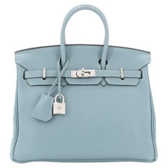 Hermes Birkin 25cm Bleu Navy Swift GHW - Lilac Blue London