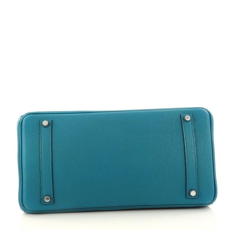 Hermes Birkin Handbag Cobalt Blue Togo with Palladium Hardware 35 1