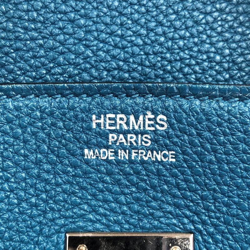 Hermes Birkin Handbag Cobalt Blue Togo with Palladium Hardware 35 4
