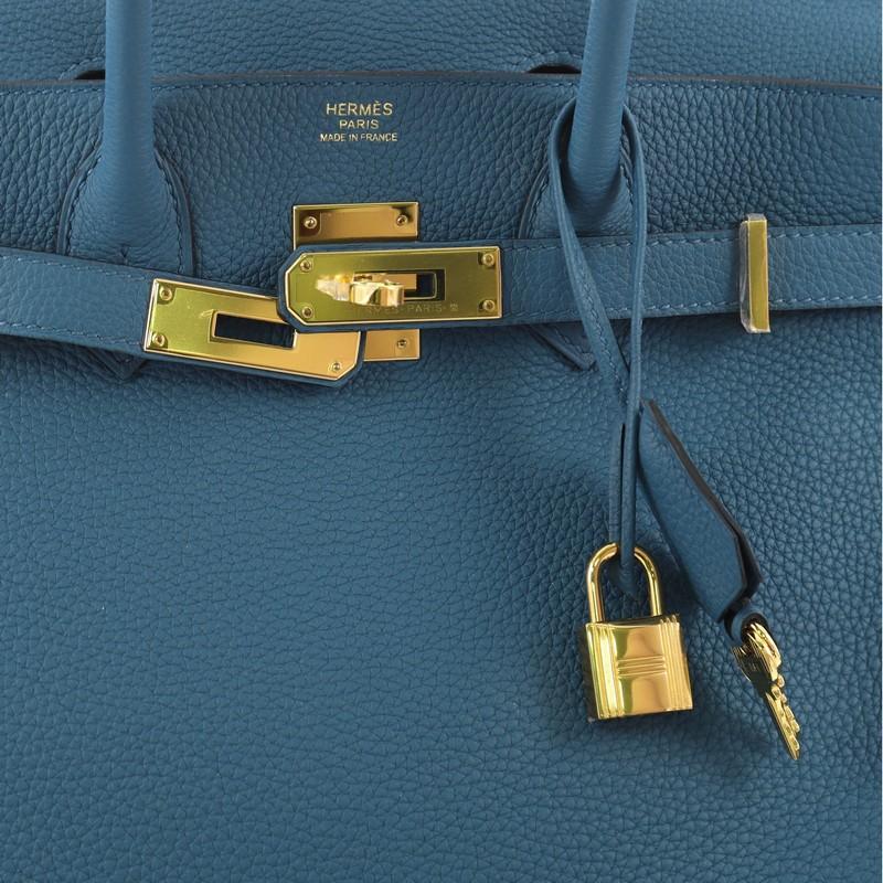 Hermes Birkin Handbag Cobalt Togo With Gold Hardware 30, 1