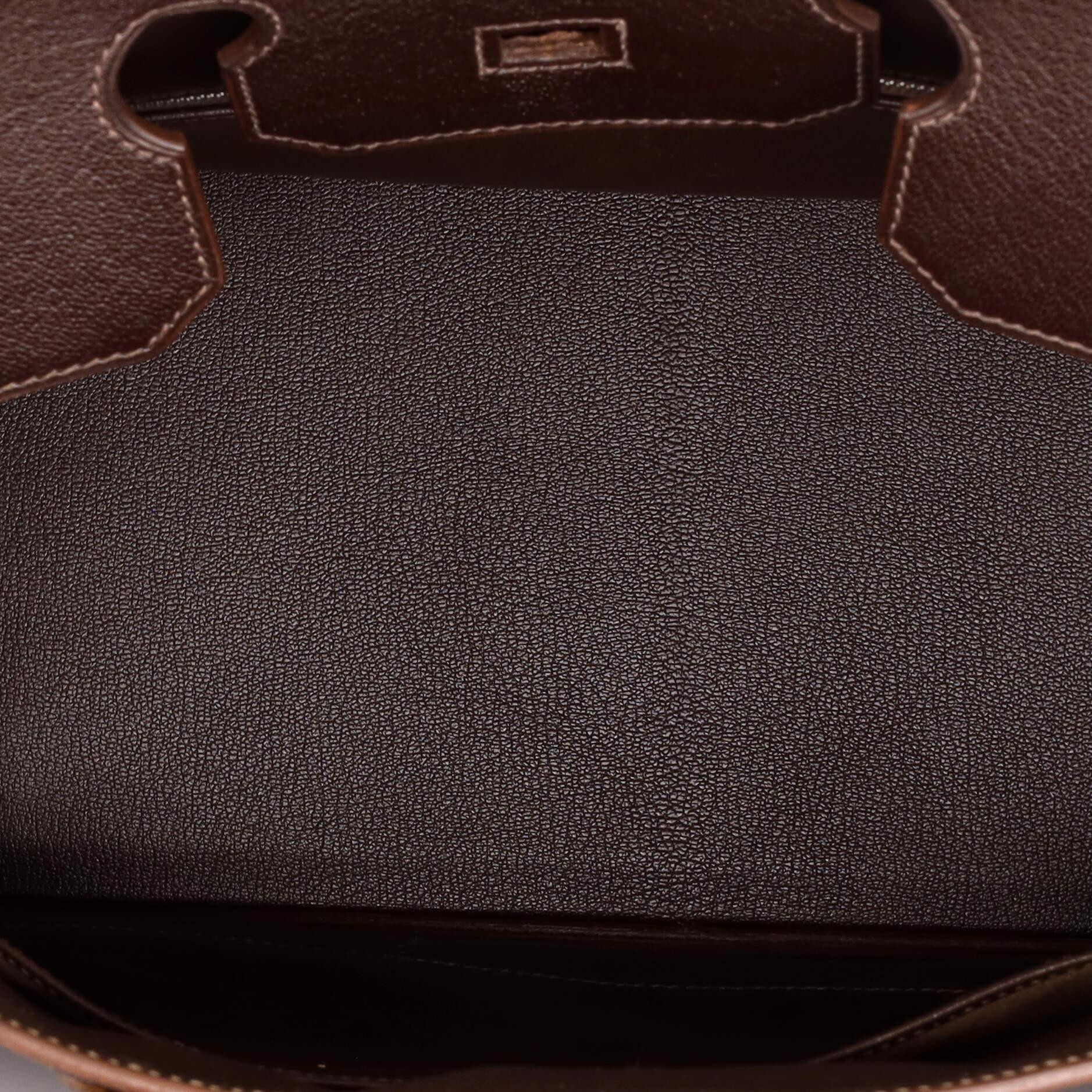 Hermes Birkin Handbag Cocoan Chevre de Coromandel with Palladium Hardware 35 2