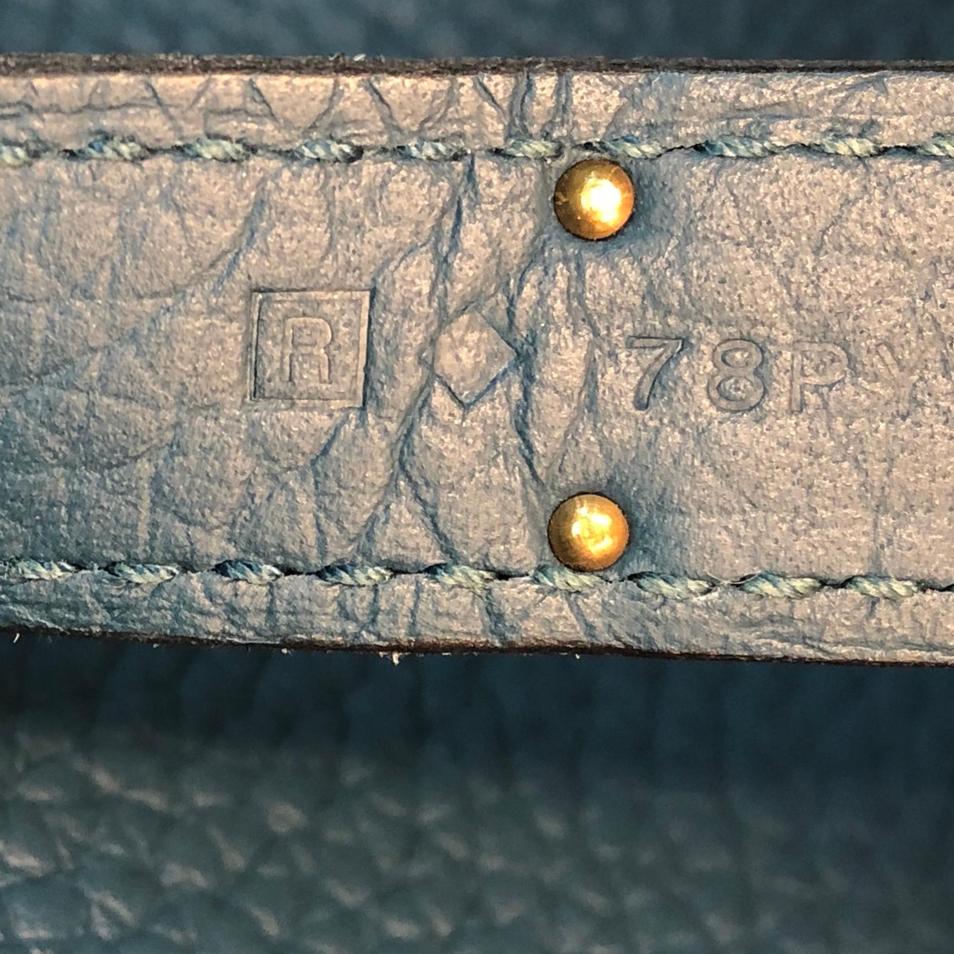 Hermes Birkin Handbag Colvert Clemence with Gold Hardware 30 5