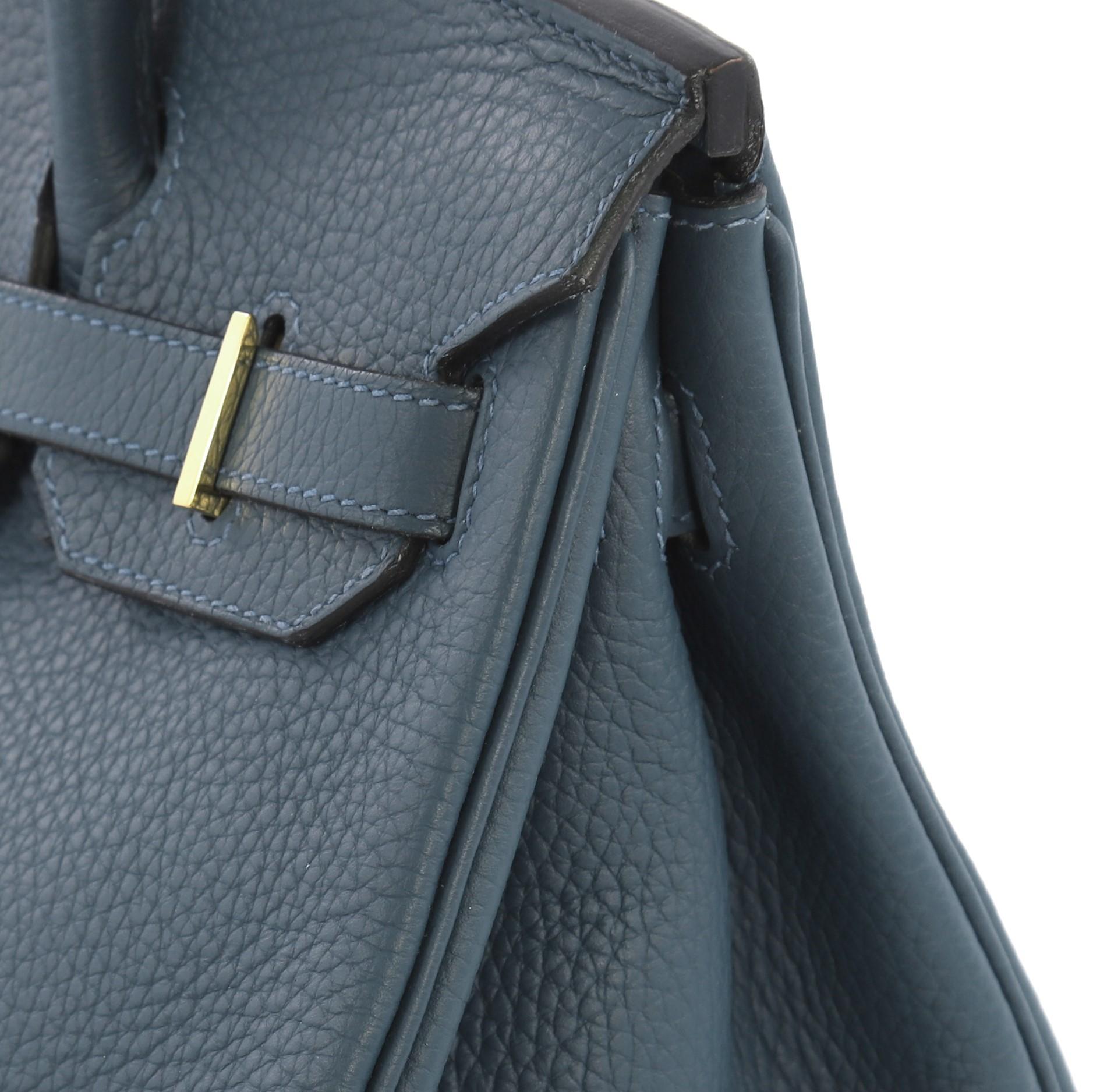 Hermes Birkin Handbag Colvert Clemence with Gold Hardware 30 3