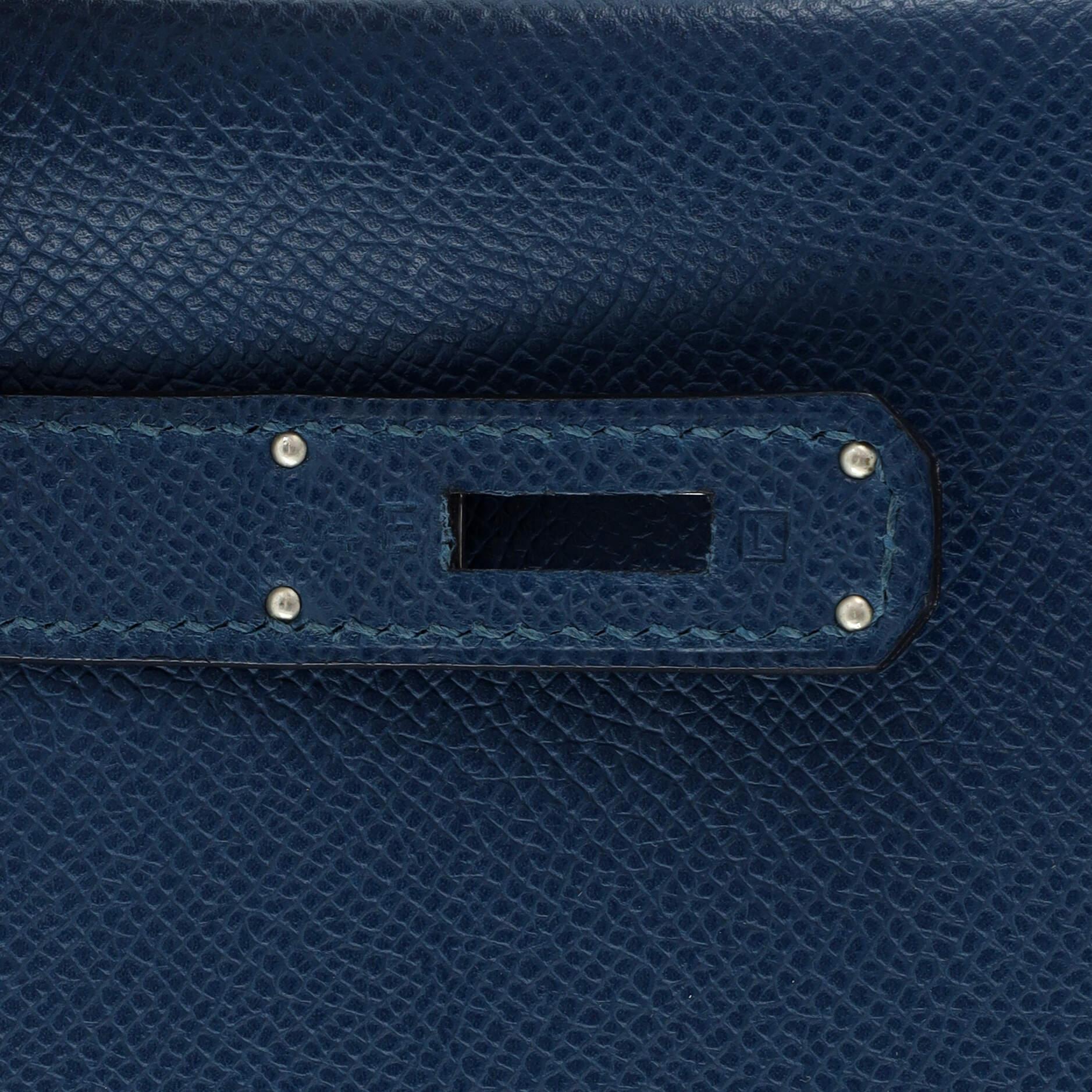Hermes Birkin Handbag Colvert Epsom with Palladium Hardware 30 For Sale 9