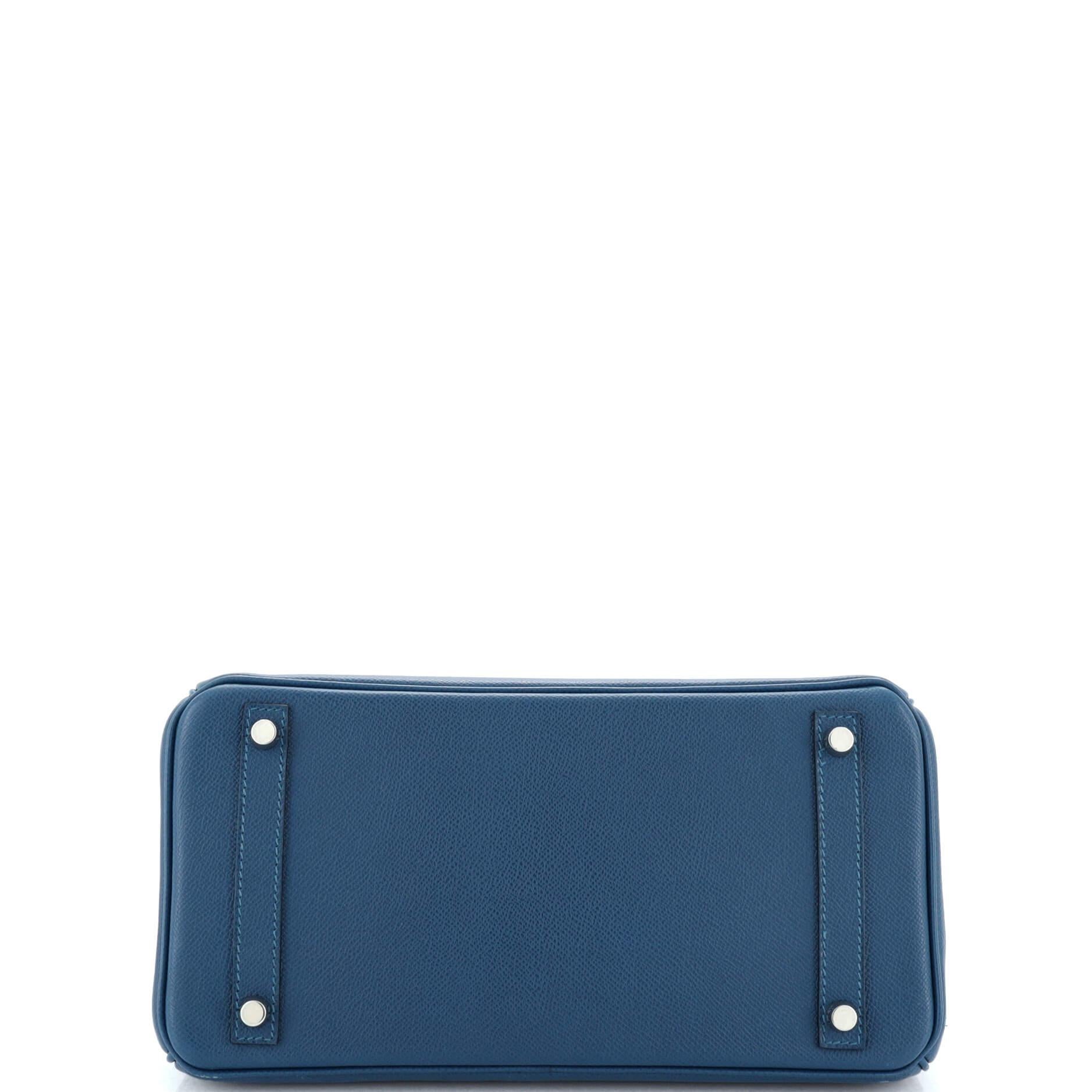 Hermes Birkin Handbag Colvert Epsom with Palladium Hardware 30 For Sale 1